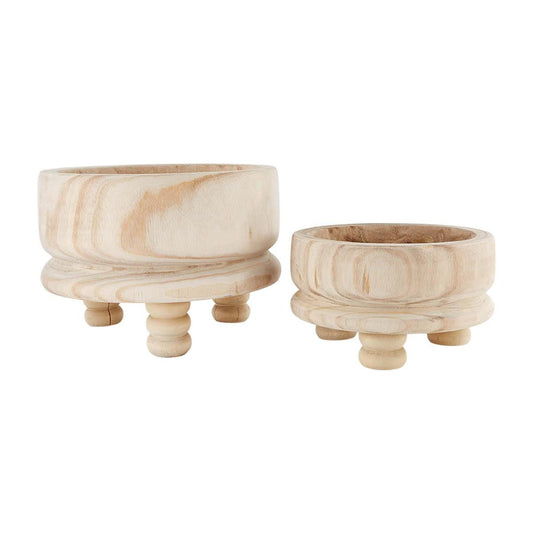 Paulownia Footed Bowl Set