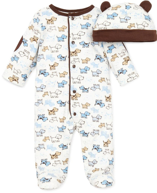 Cute Puppies Footie w/ Hat