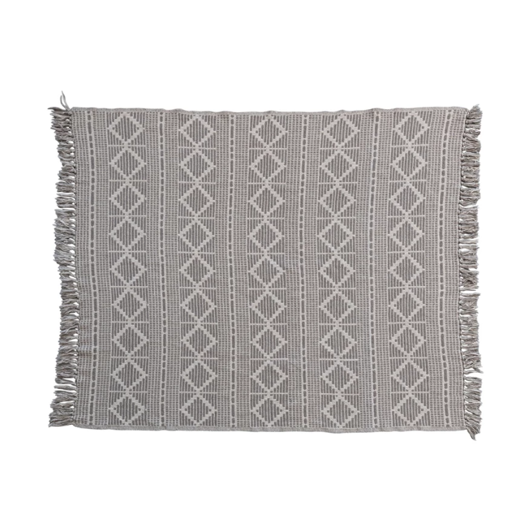Recycled Cotton Jacquard Throw