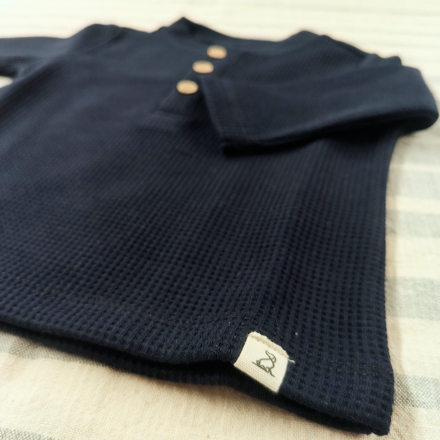 Waffle Shirt - Navy Blue