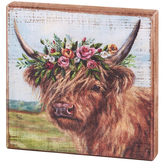Block Sign - Floral Highland