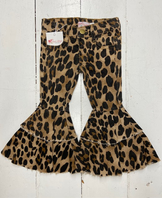 Cheetah Denim Flares