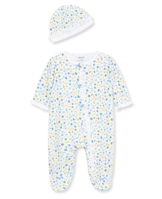Dainty Blossoms Footie w/ Hat