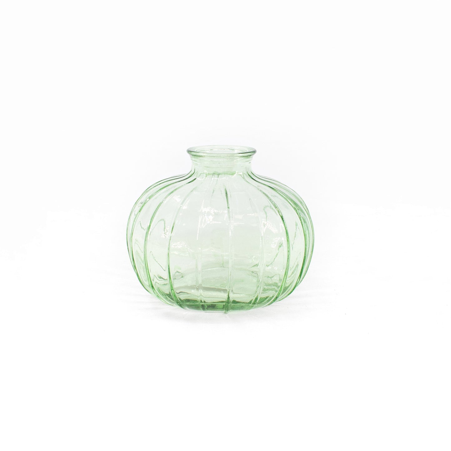Light Green Round Glass Vase