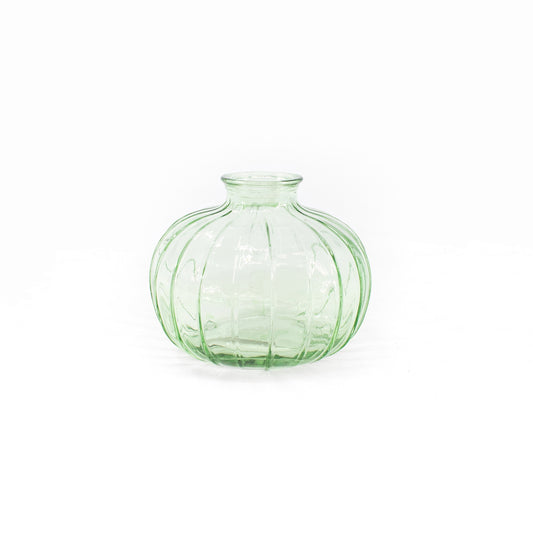 Light Green Round Glass Vase
