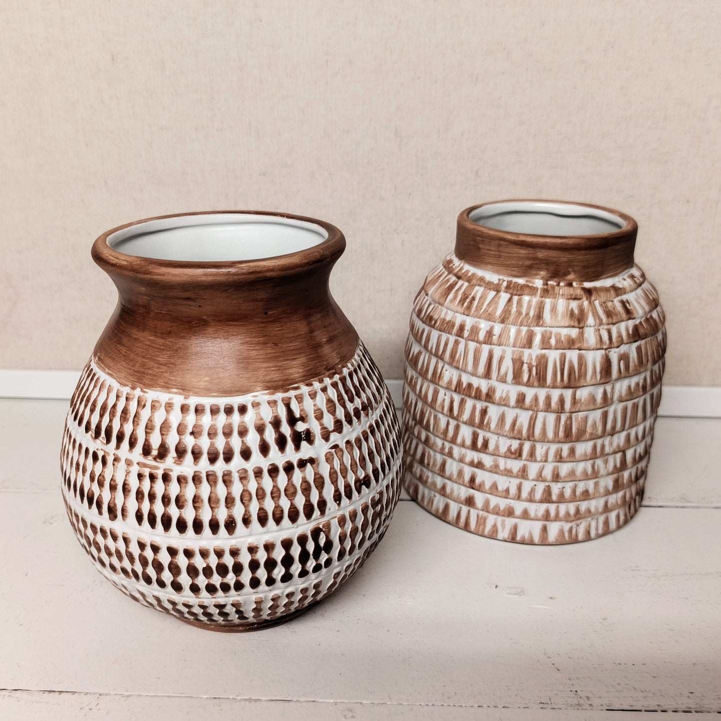 Striped Ceramic Vase