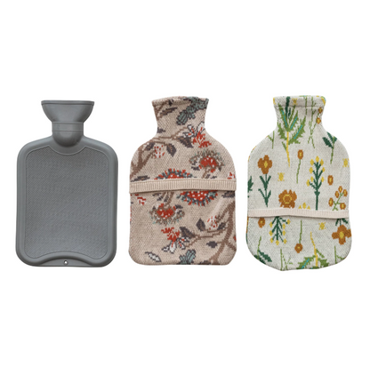 Cotton Knit Covered Hot Water Bottle