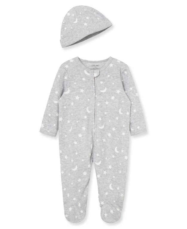 Moon and Stars Footie w/ Hat
