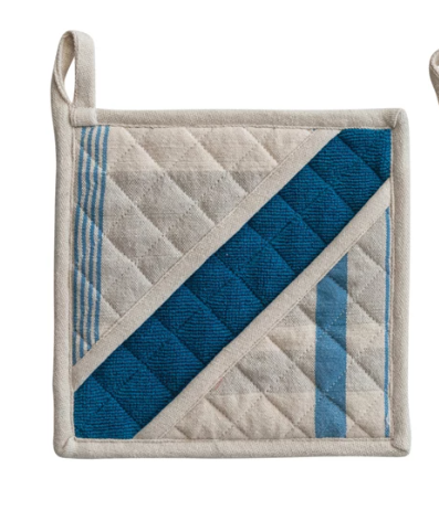 Quilted Cotton Pincher Pot Holder