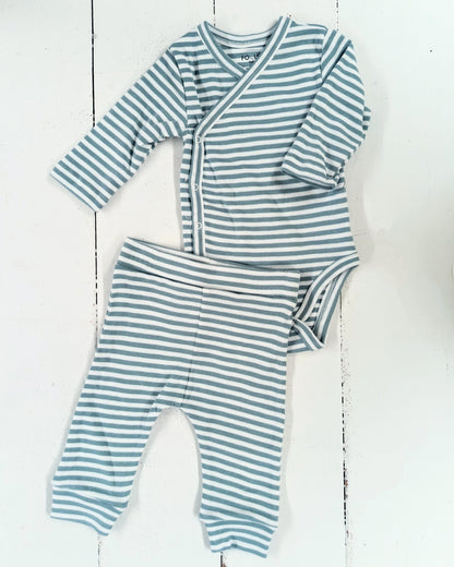 Blue Striped Onesie Set