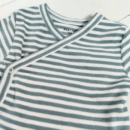 Blue Striped Onesie Set