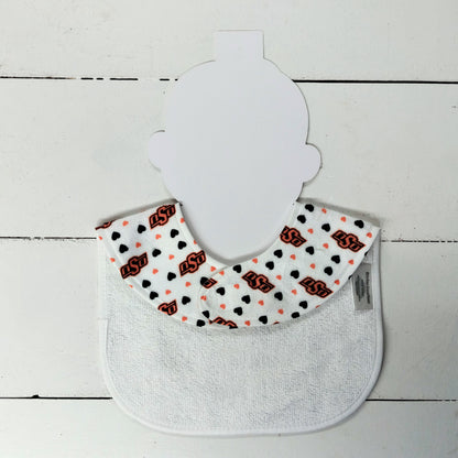 OU or OSU Hearts Bib