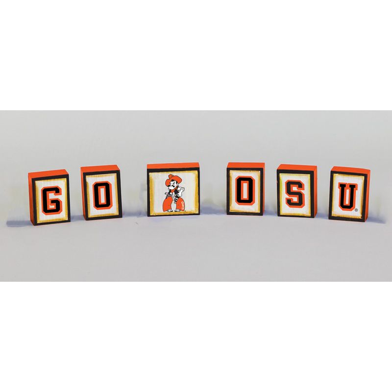Go OU/OSU Wood Block Decor