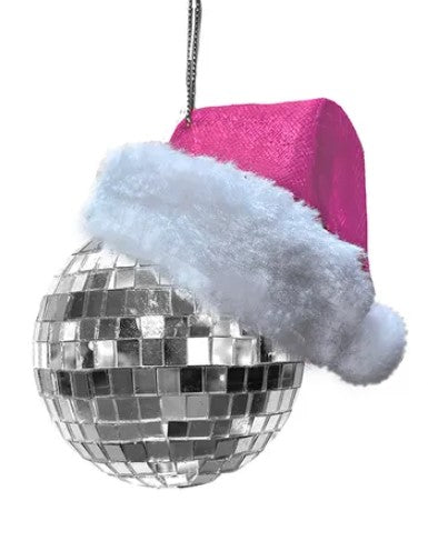 Mirror Ball w/ Santa Hat