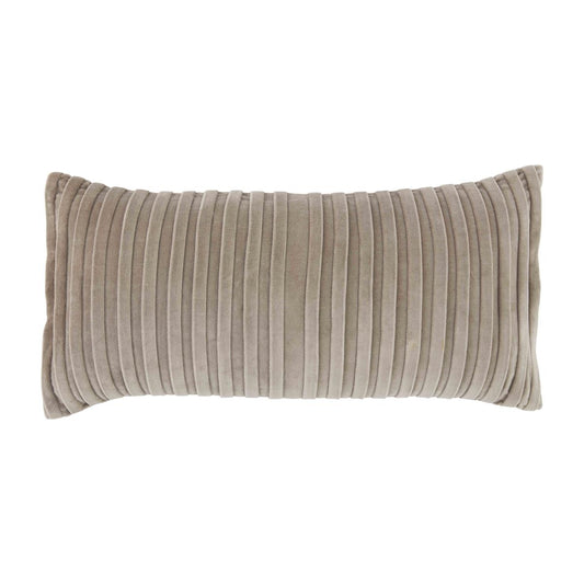 Lumbar Taupe Velvet Pillows