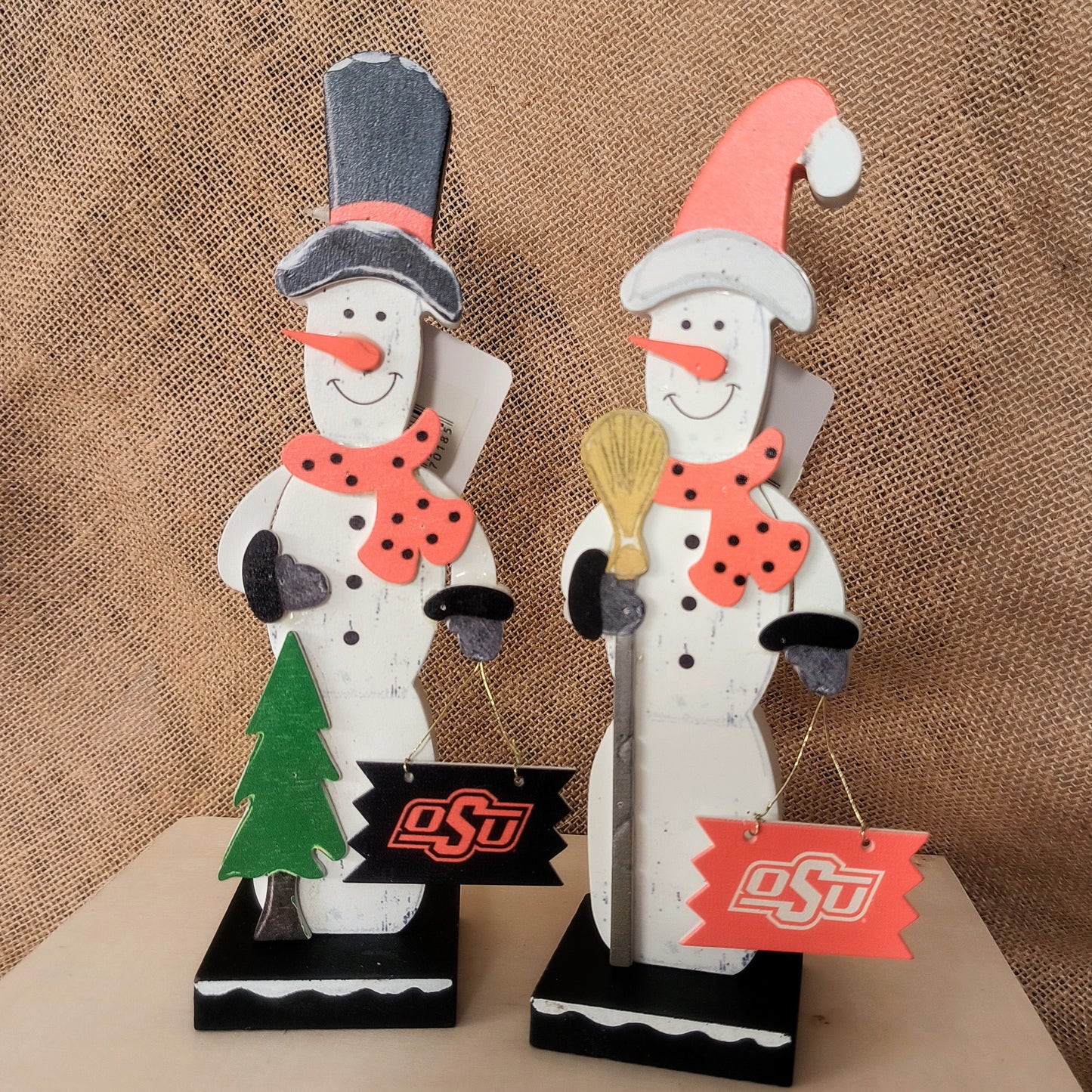 OK State Wooden Snowman