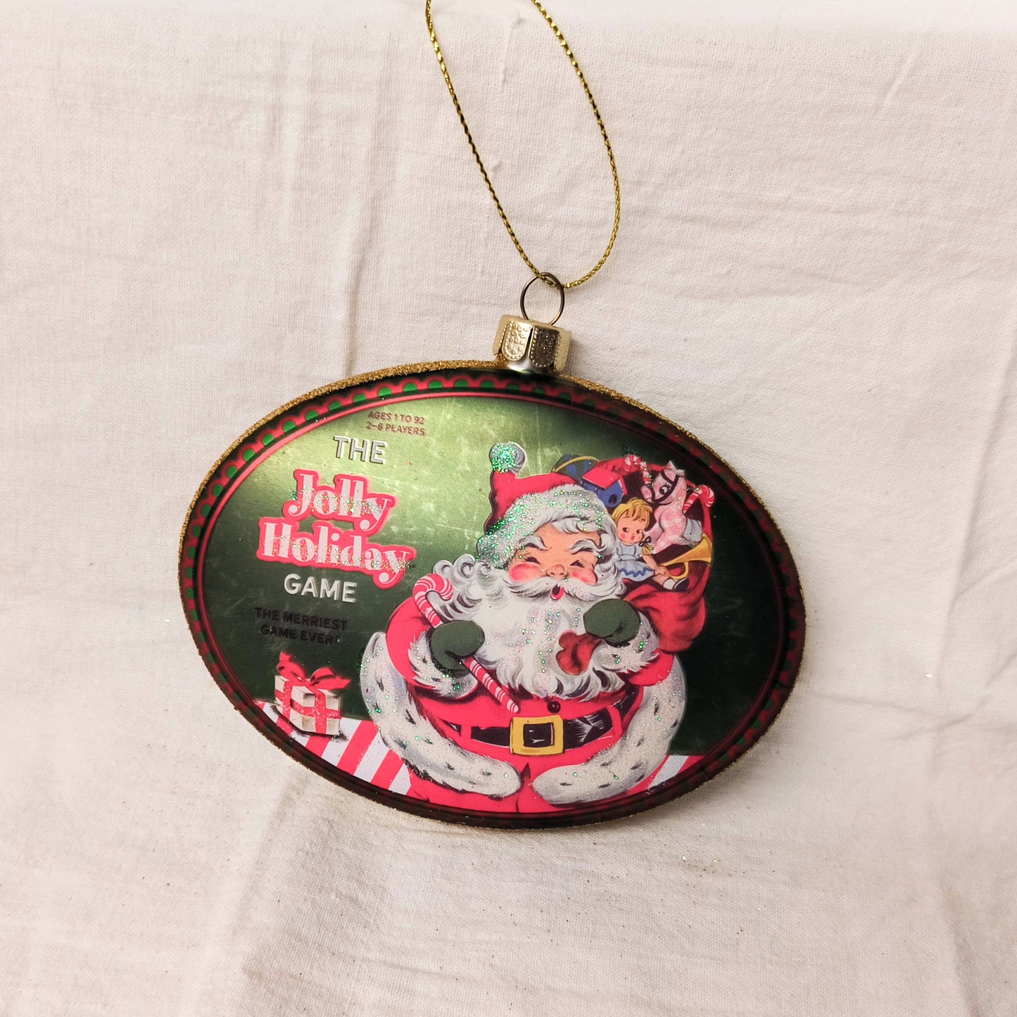 Holiday Games Glass Ornament