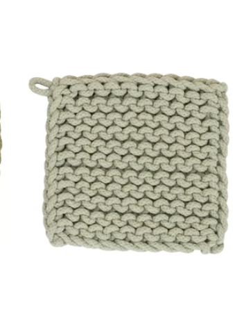 8" Square Crochet Cotton Pot Holder