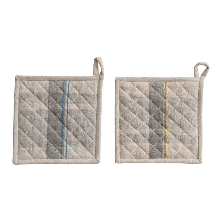 Quilted Cotton Pincher Pot Holder