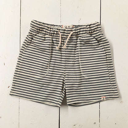 Black & Cream Striped Shorts
