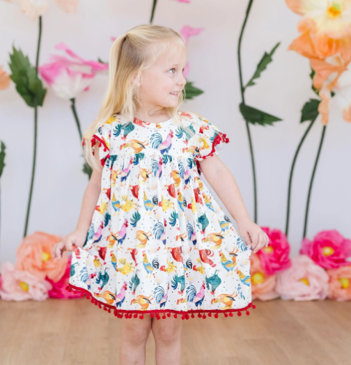 Rooster Pom Pom Dress