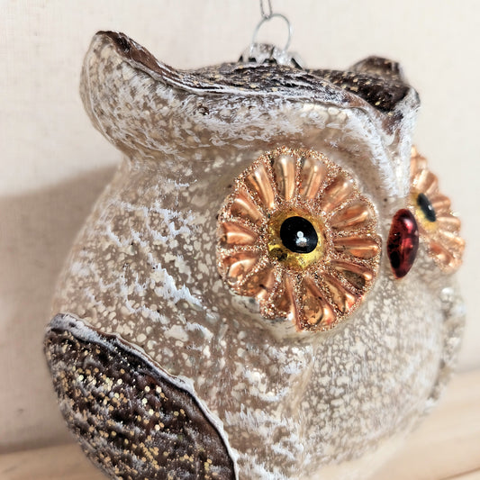 5.5" Glass Owl Ornament