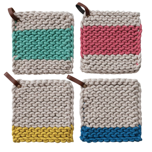 Square Crochet Pot Holder w/ Loop