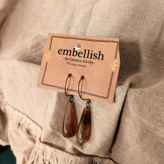 Copper & Agate Earrings