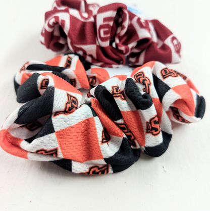Check Pattern OU or OSU Scrunchie