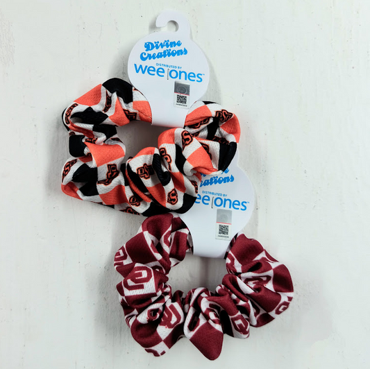 Check Pattern OU or OSU Scrunchie