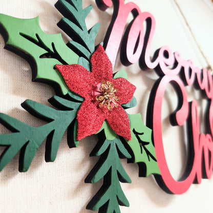 Merry Christmas Wood Wall Decor