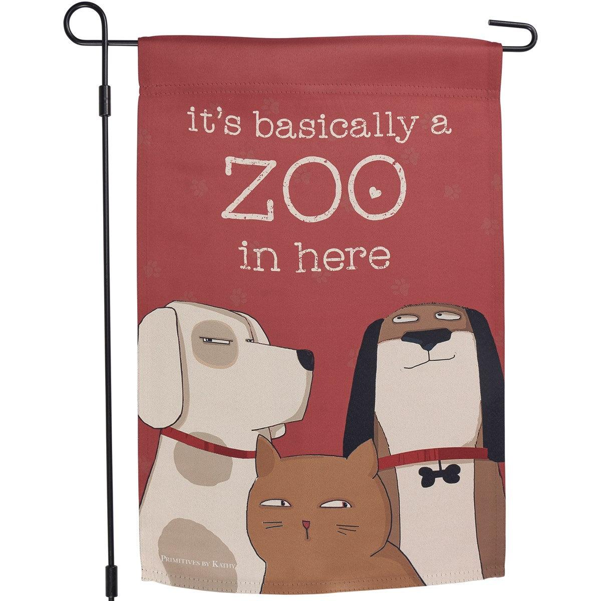 It's Basically A Zoo In Here Garden Flag