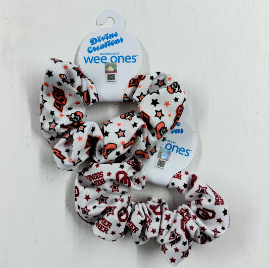 Star Pattern OU or OSU Scrunchie