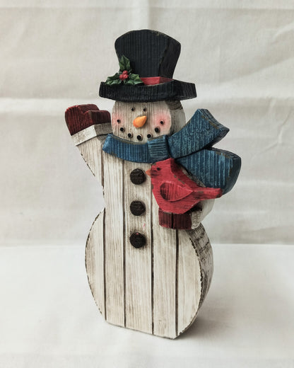 Tabletop Snowman w/ Top Hat & Scarf