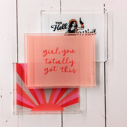 Small Acrylic Tray w/ Design