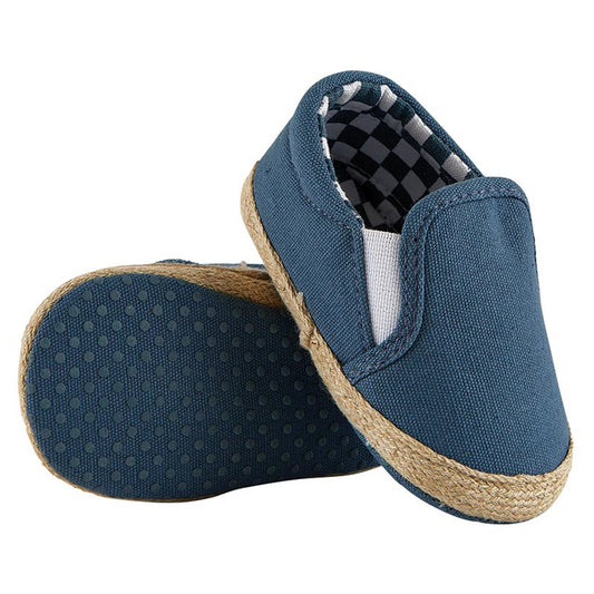 Slip-On Blue Canvas Baby Shoes