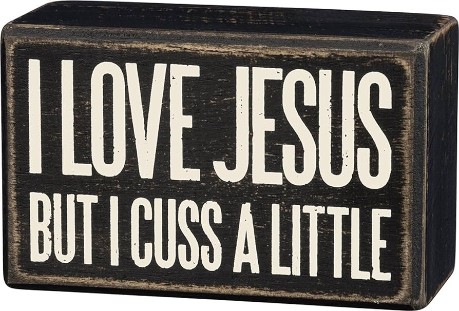 Box Sign - Cuss A Little