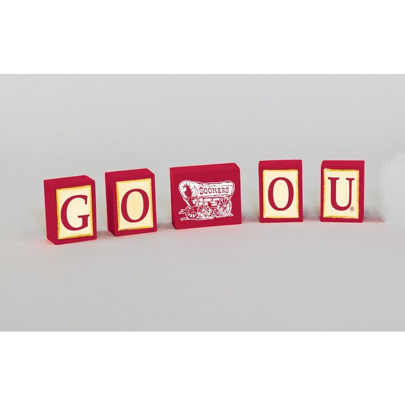 Go OU/OSU Wood Block Decor