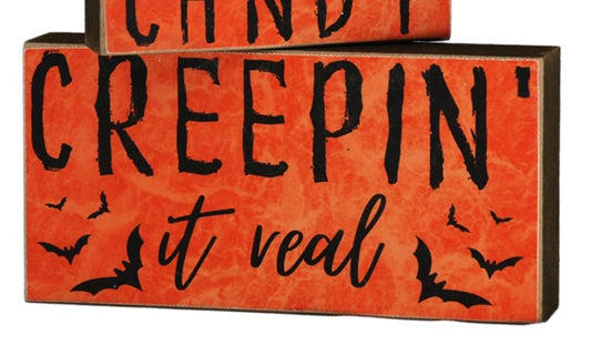 Witch or Creepin Block Sign