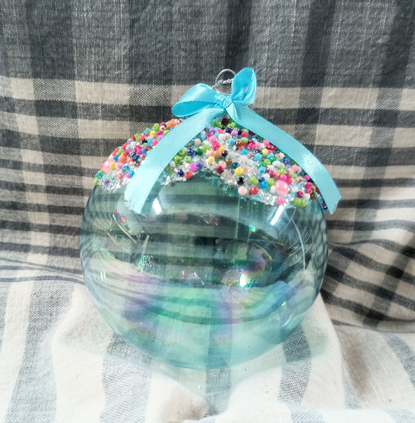 Glass Bubblegum Ball Ornament