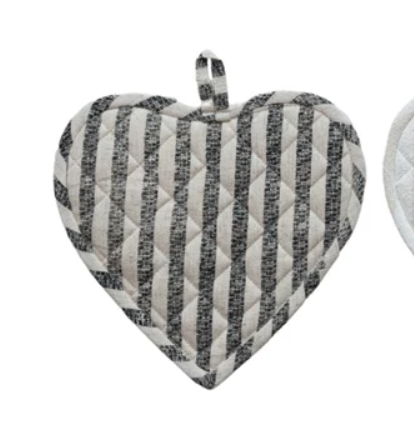 Cotton Quilted Heart Shaped Pot Holder