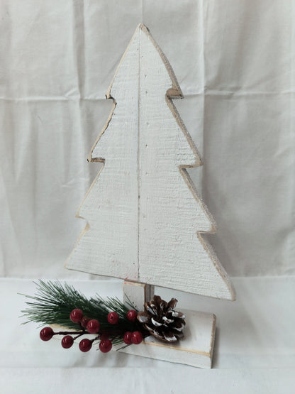 Wooden Christmas Tree Table Top Decor