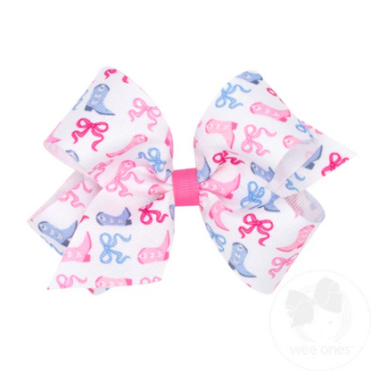 Medium Boots & Bows Hair Bow