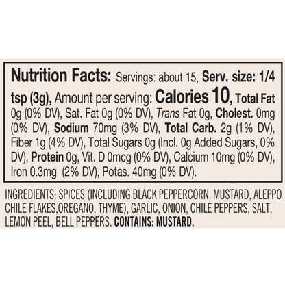 Mediterranean Spice Blend 1.6oz Glass Jar