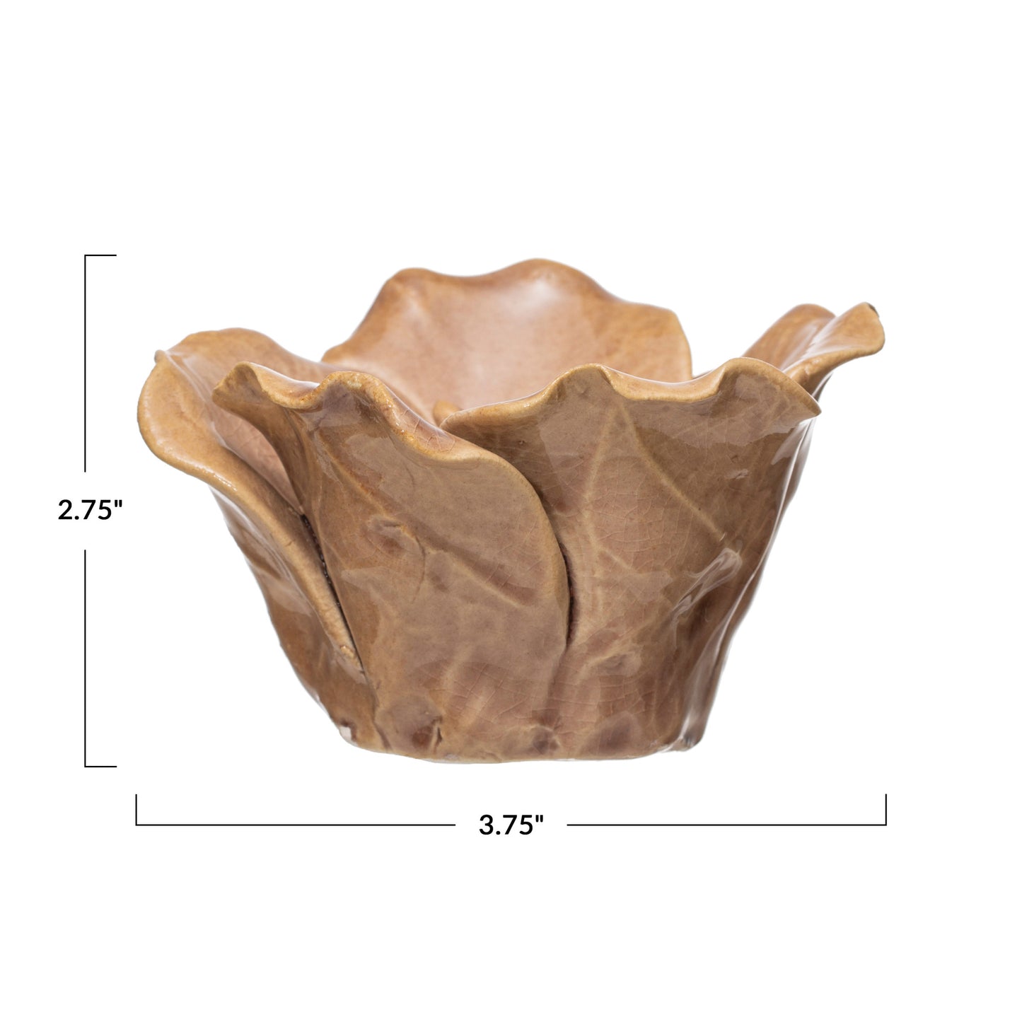 Round Stoneware Flower Decor