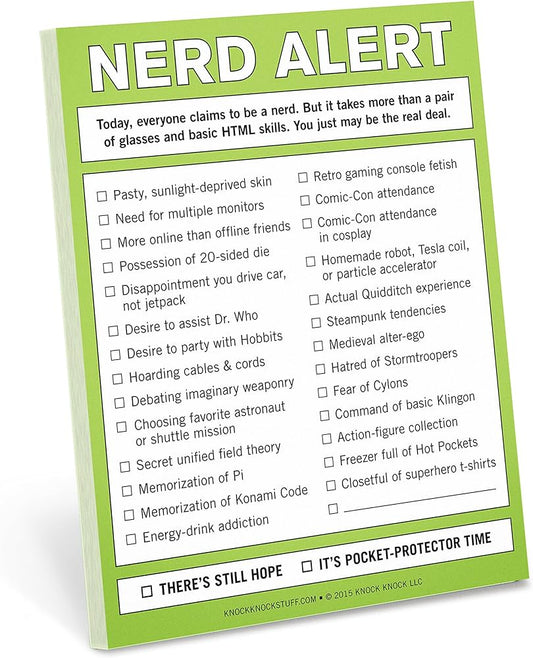 Nifty Note: Nerd Alert