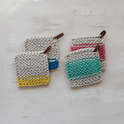 Square Crochet Pot Holder w/ Loop
