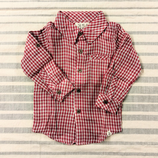 Red Plaid Woven Shirt