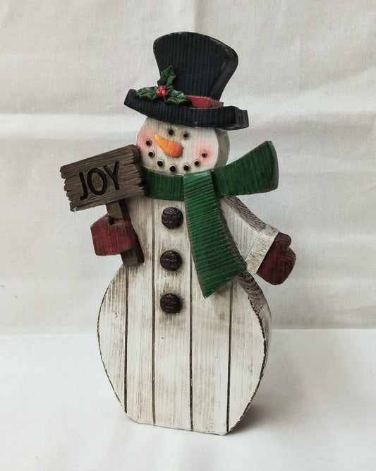 Tabletop Snowman w/ Top Hat & Scarf