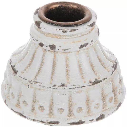 White Resin Candle Holder